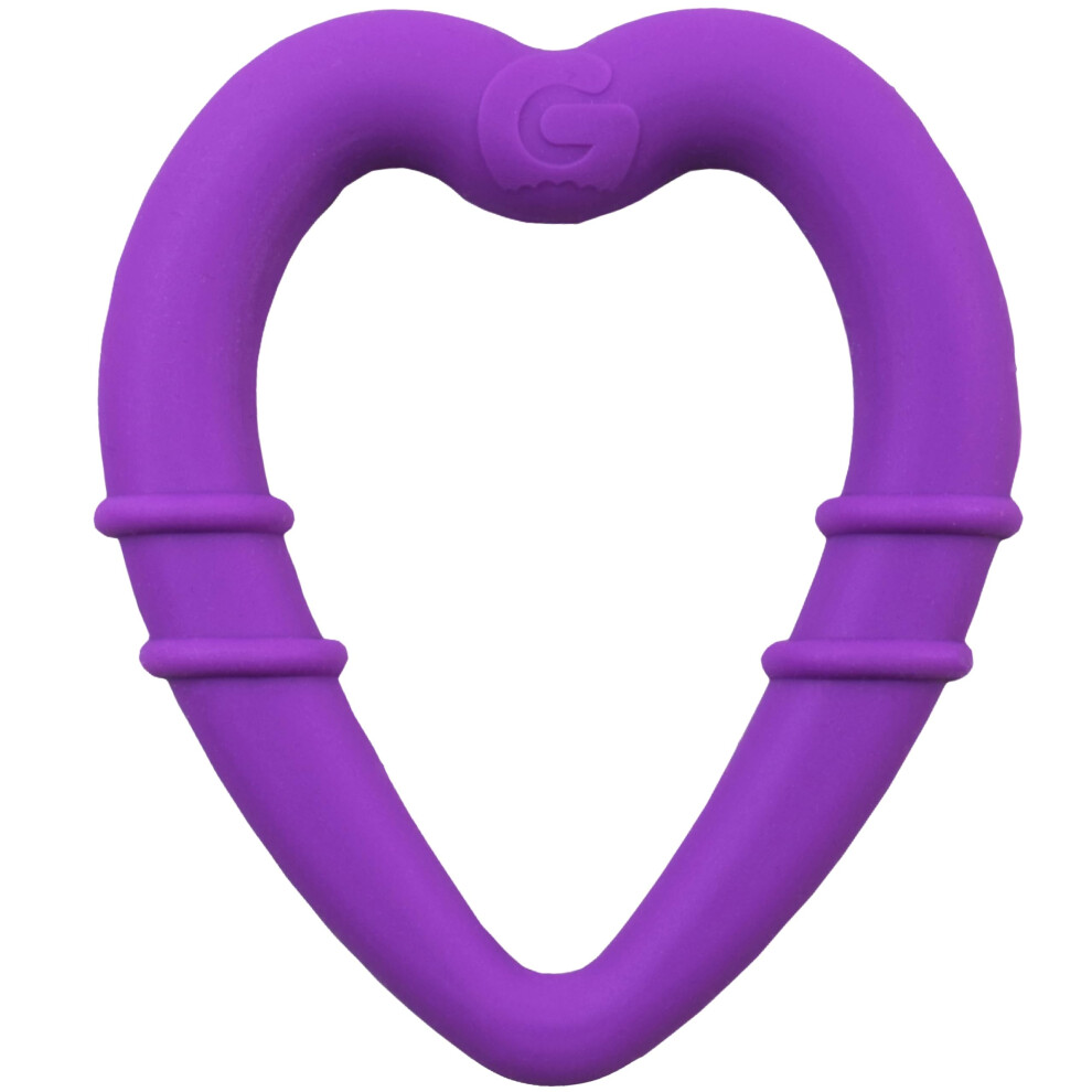 Heart Teething Ring - Teething Toys For Baby - Baby Teethers 3-6 Months - Teething Ring - Sensory Chew Toys For Babies - Silicone Heart Teether Gummee