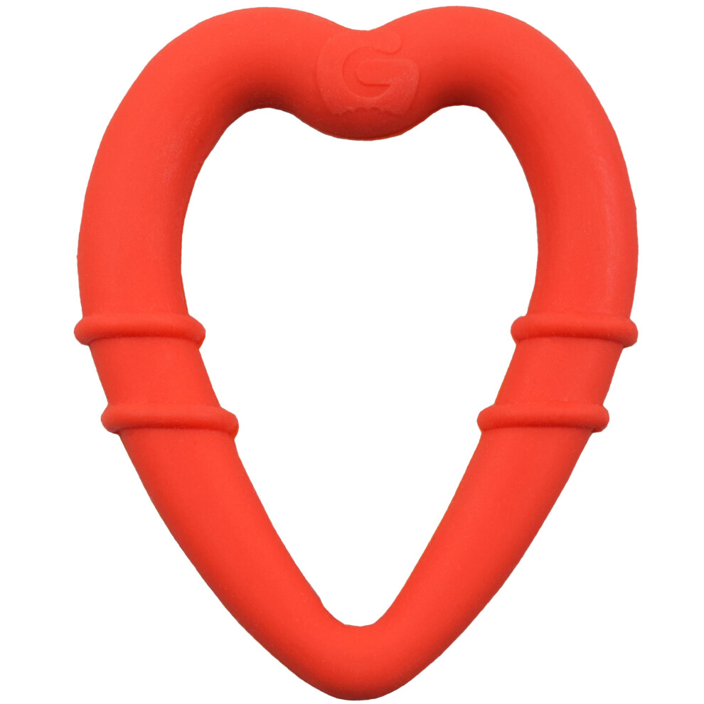 Heart Teething Ring - Teething Toys For Baby - Baby Teethers 3-6 Months - Teething Ring - Sensory Chew Toys For Babies - Silicone Heart Teether Gummee