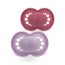MAM Original Soothers | 18-36 Months | Pack of 2 | Comes in Dummy Steriliser Box | Sustainable Materials | Baby Accessories | Pink (Various Designs)