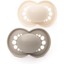 MAM Original Soothers | 6-18 Months | 2 Pack | Comes in Dummy Steriliser Case | Orthodontic Design | Baby Accessories | Cream/Grey (Various Designs)