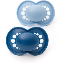 MAM Original Soothers | 6-18 Months | 2 Pack | Comes in Dummy Steriliser Case | Orthodontic Design | Sustainable Materials | Baby Accessories | Blue