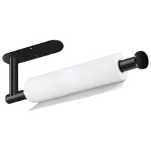 Portarrollos de Papel para Toallas, Autoadhesivos o Perforables, de Acero Inoxidable, Color Negro.