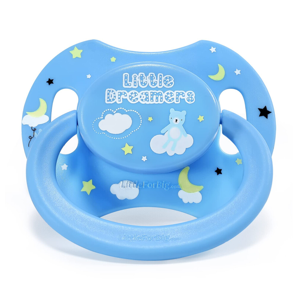 Littleforbig Bigshield Generation-Ii Adult Sized Pacifier Little Dreamers Pattern Blue