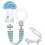 MAM Verdes Mam Pacifier Clip, Pacifier Tape with Protective Pack, Adjustable Length, Washable 1
