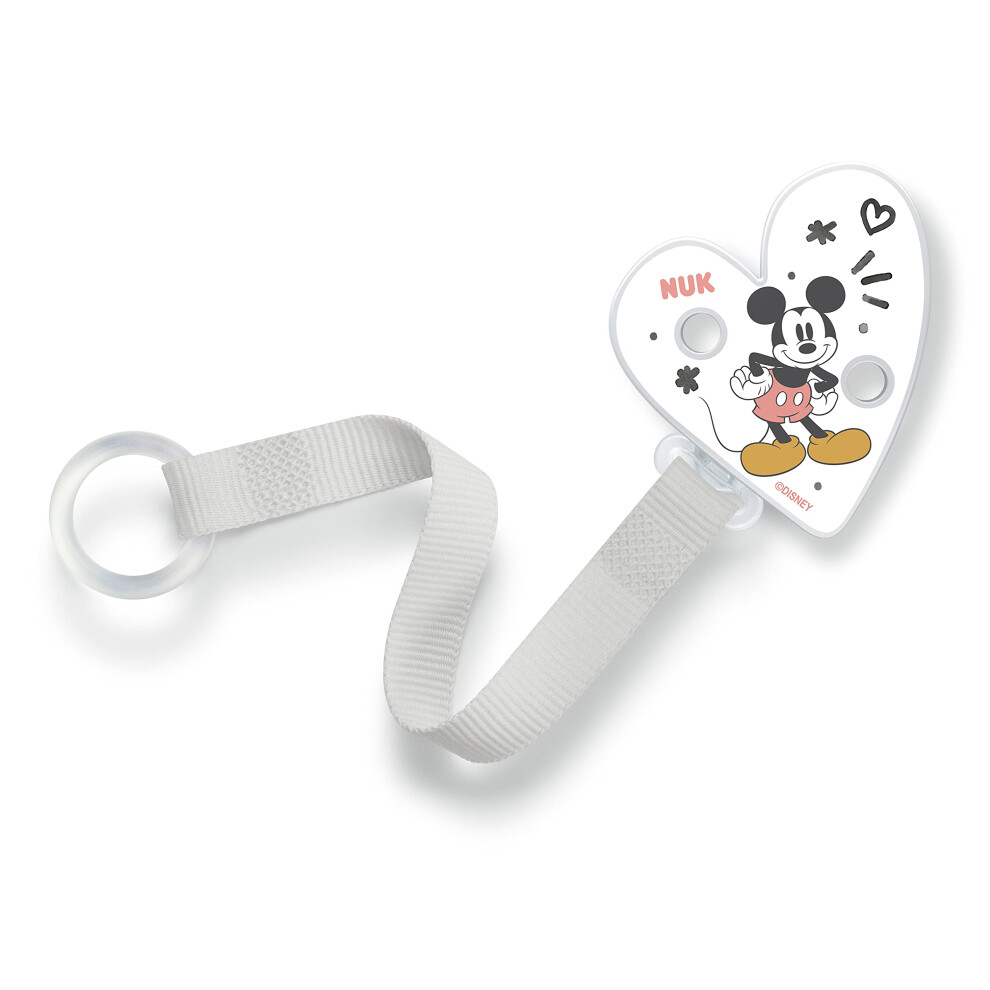 Soother Band & Soother Clip | For All Soothers | Resilient And Shatter-Proof | Disney Mickey Mouse Nuk