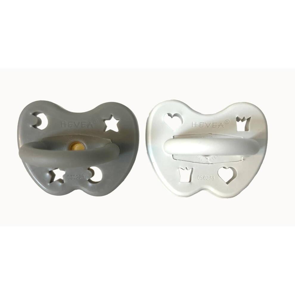 Natural Rubber Dummy Pacifier Orthodontic 3-36 Months ? Hygienic One Piece Design For Newborns To Toddlers, Bpa-Free, Soft & Durable ? 2-Pack Hevea