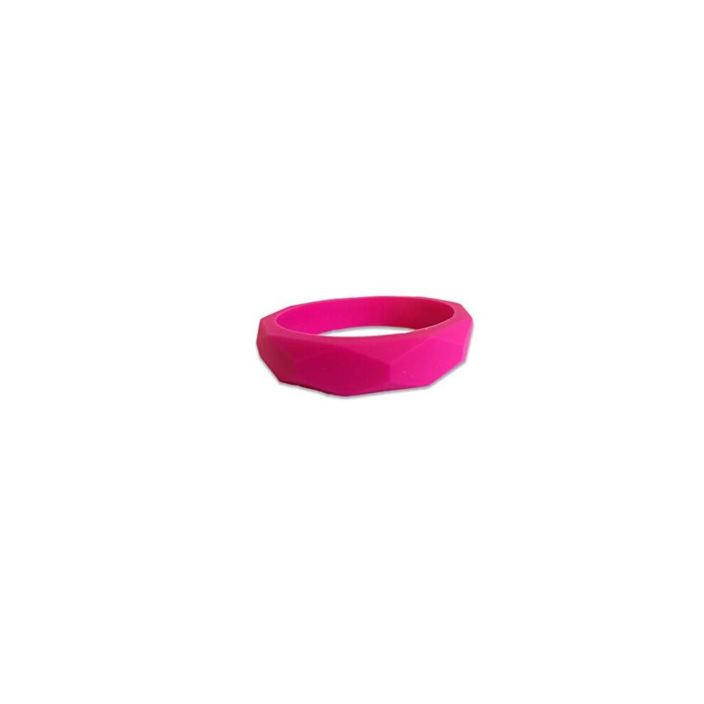 Chew Bangle Bracelet Training And Development Fidget Toy Chew Necklace For,Sensory,Oral Motor, Anxiety, Autism, Adhd (Pink) Pink Chewaid