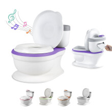 Toddler Toilet Seat with Sound for Potty Training - Baby & Kids Toilet Seat - Comfortable Potty Training Toilet Seat - with Flush Sound and Music -