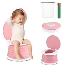 Travel Potty Portable Potty Folding Potty Toddler Toilet Potty Carry Potty Child's Potty Training Seat for Kids Toddler Travel for Car, Indoor,