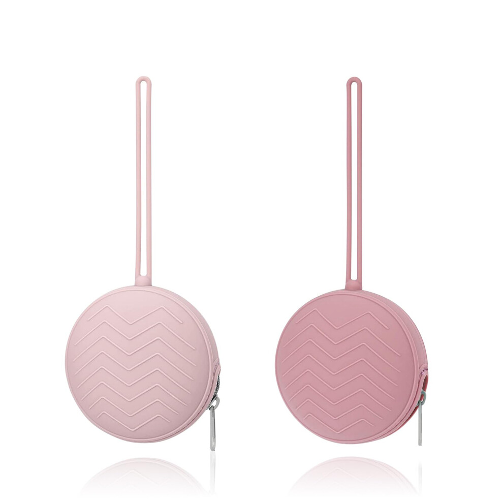 Silicone Dummy Cases Set - 2 Pack Pacifier Holder Portable Dummy Holder Cases For Soothers, Dummies 0-6 Months, Newborn Essentials - Subtack