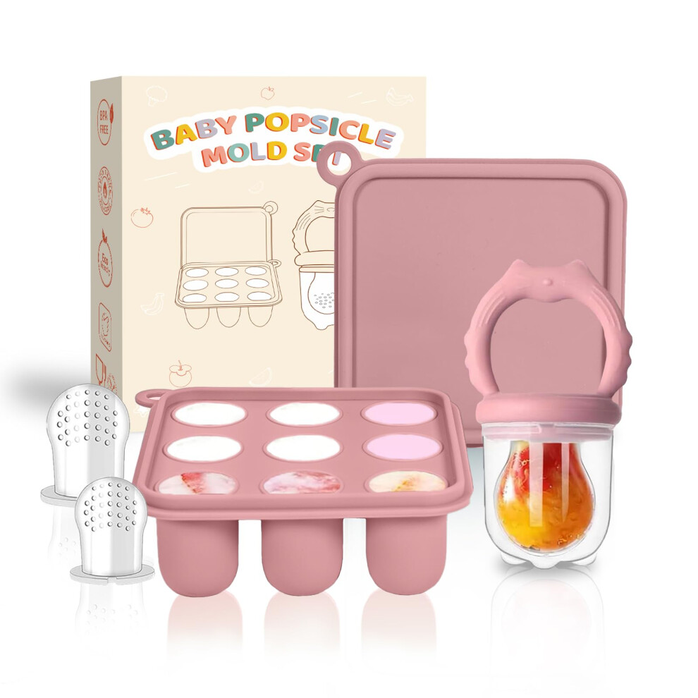 Fruit Feeder For Babies (4M+) - Includes Teething Dummy & Breast Milk Freezer Mold, Bpa Free Fruit Feeder Pacifier For Baby Weaning Gum Soothing & Zufio