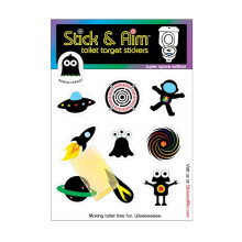 Colour Change Target Stickers with Applicator Tool for Potty & Toilet Training. Aiming Stickers. Change Colour on Target Hit