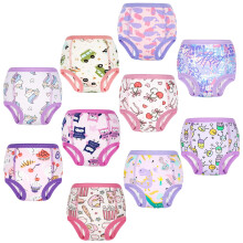 FLYISH DIRECT Potty Training Pants 100% Cotton, 10 Packs of Training Pants for Girls and Boys, Absorbent Potty Underwear for Toddlers, Reusable and