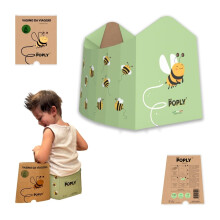 ECO POPLY Portable Reusable and Sustainable Travel Potty for Children 1-10 Years - Hygienic and Compact for Travel, Car, Camping - Foldable in Eco