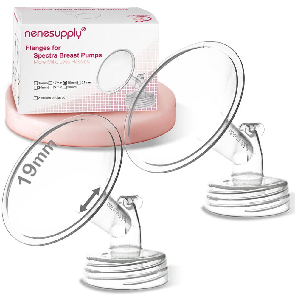Nenesupply 19Mm 2 Pc Flanges Duckbill Valves Compatible With Spectra S2 S1 9 Plus Synergy Gold Breastpump Replacement To Spectra Pump Parts Flange