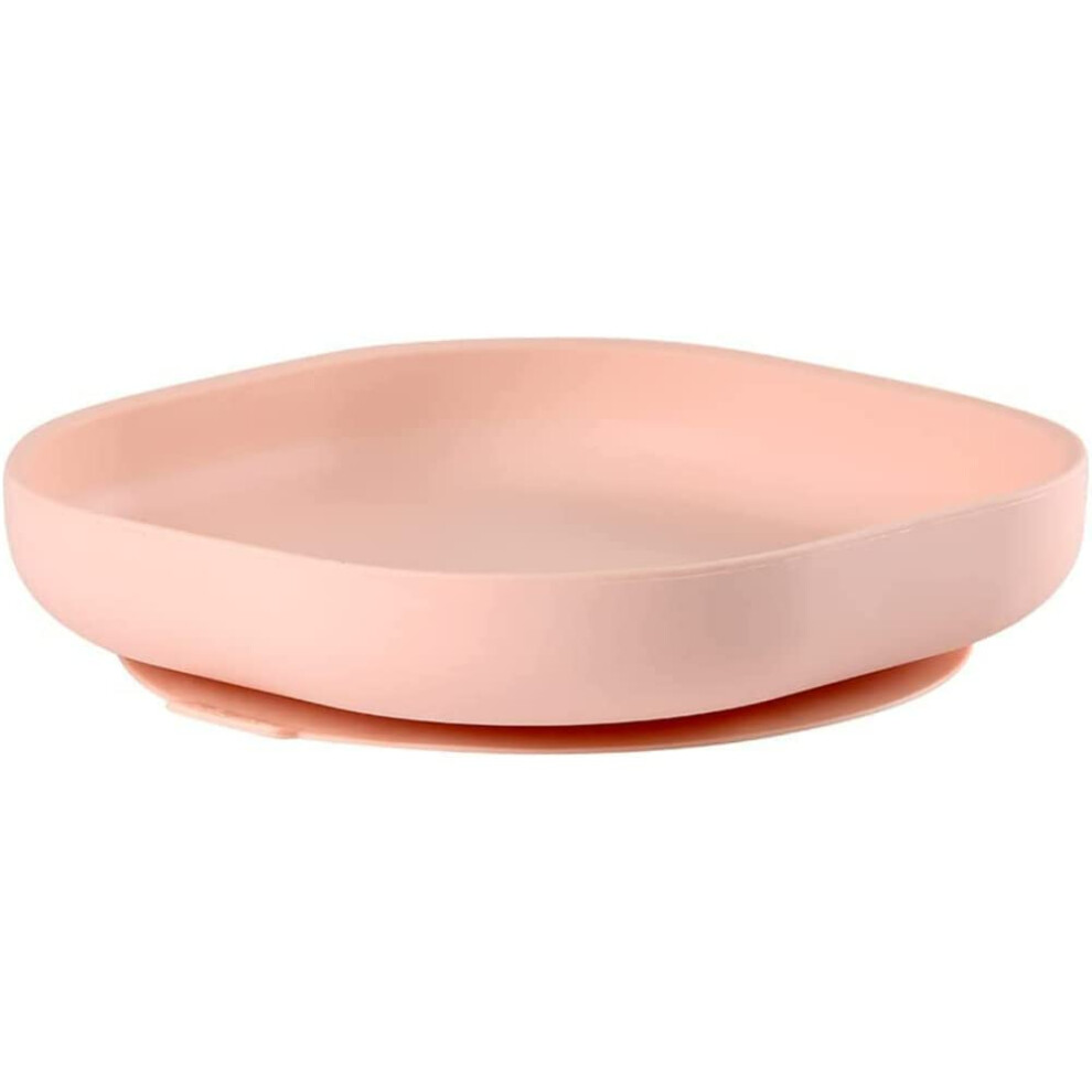 B?Aba - Silicone Feeding Suction Plate - For Babies And Children - Pink Bã©Aba
