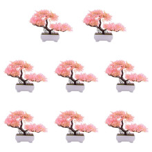 8X Piante Artificiali Bonsai Piccolo Vaso per Alberi Piante Finte Fiori In Vaso Bonsai Finti per La Casa Della Stanza Tavolo Hotel Garden Decor A