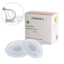 Angzhili 2 Pcs Reusable Breast Milk Collection Shells Breast Shells Nursing Cup Soft Milk Saver Flexible Anti-Overfill Breast Pad