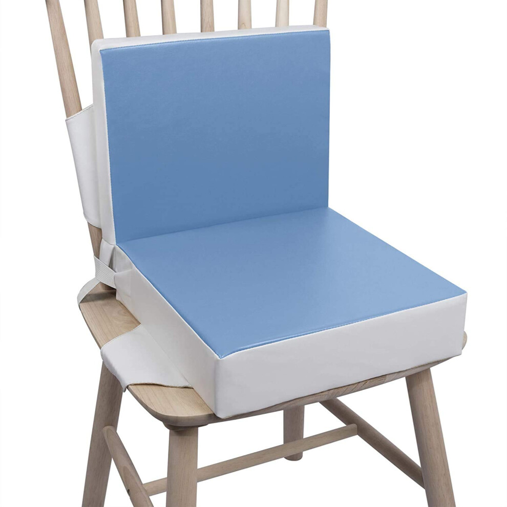 Kalawen Pu Waterproof Toddler Booster Seat For Dining Table Thick Increasing Washable Pu Cushion With 2 Adjustable Straps Safety Buckle, Dismountable