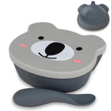 TUM TUM Stay Put Baby Bowl for Weaning, Baby Suction Bowl with Lid & Spoon, for Babies & Toddlers 6 Months+, BPA Free Weaning Set for Babies,