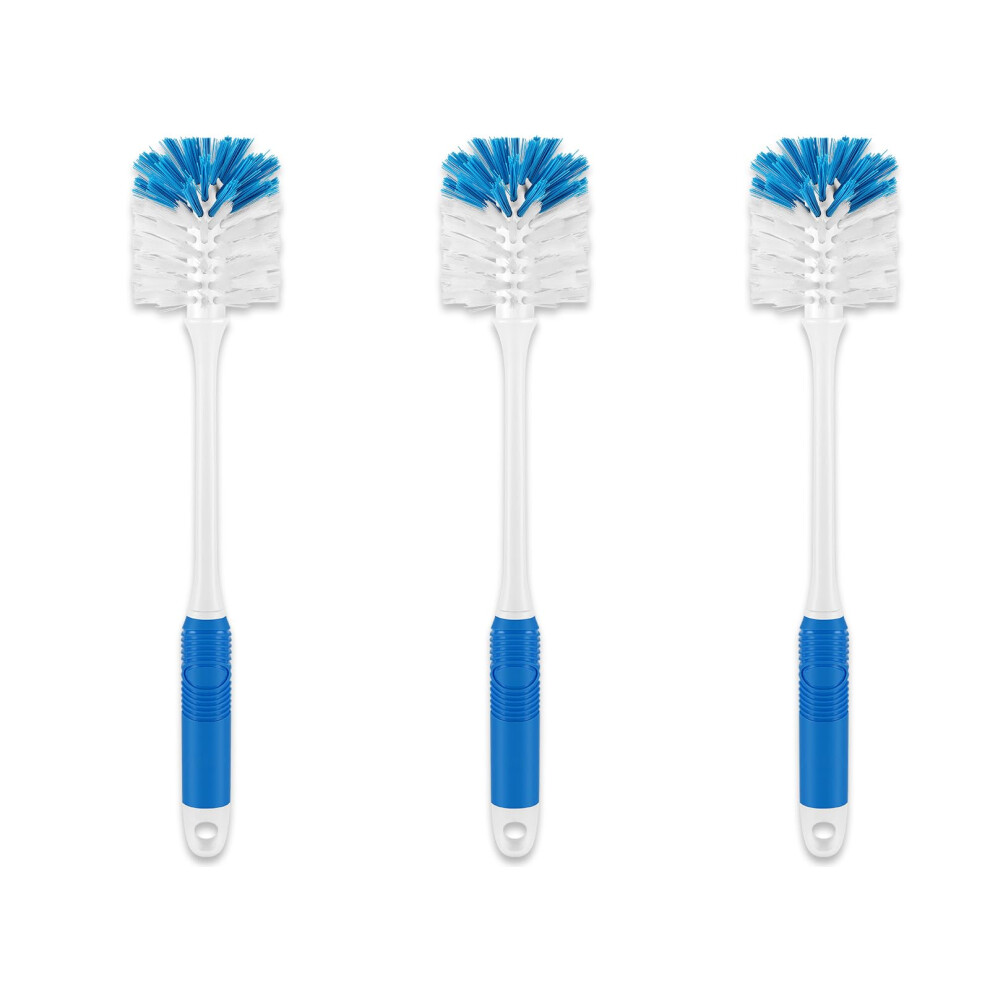 Long Handle Bottle Brush, Bottle Brush Cleaner With Dual Function Bristles For Water Bottles, Glasswares, Mugs, Thermoses, Baby Bottles, Blue Yeudeuy