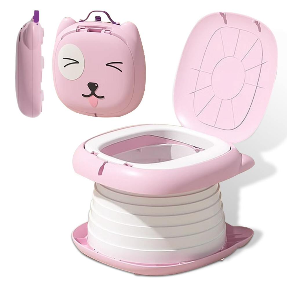 Travel Potty For Toddlers, Foldable Portable Potty For Toddlers: Training Toilet Seat With Disposable Emergency Bag, Lightweight Design For Car Xinyudaily