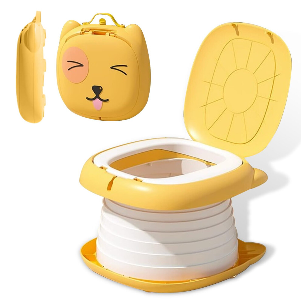 Travel Potty For Toddlers, Foldable Portable Potty For Toddlers: Training Toilet Seat With Disposable Emergency Bag, Lightweight Design For Car Xinyudaily