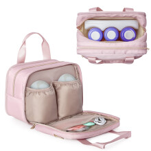 Fasrom Wearable Breast Pump Bag with Cooler Compatible with Elvie Hands-Free Pumps and Medela Pump in Style, Portable Pump Carrying Case for Working