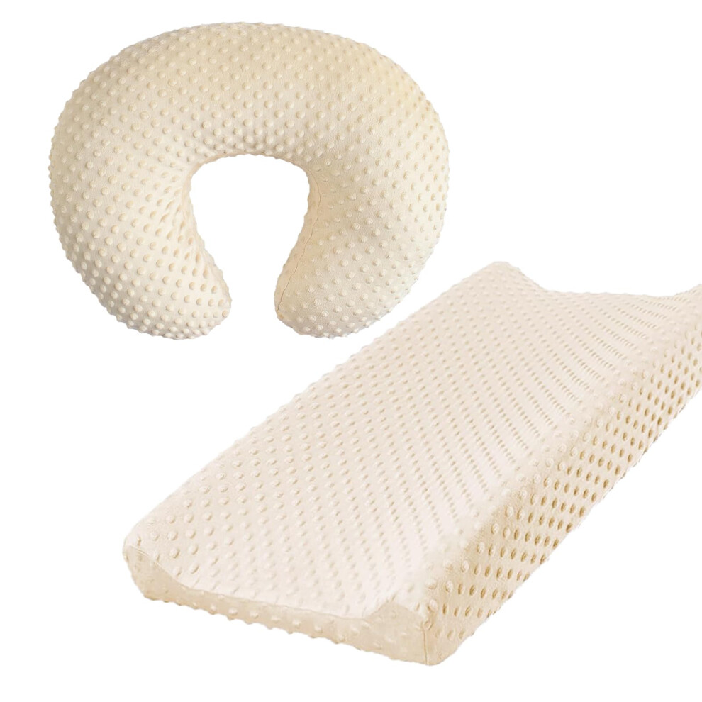 Nursing Pillow Cover Breast Feeding Pillow Support Positioner Lounger Cover For Baby Boy Girl, Cover Only(Lightbeige) Ievolve