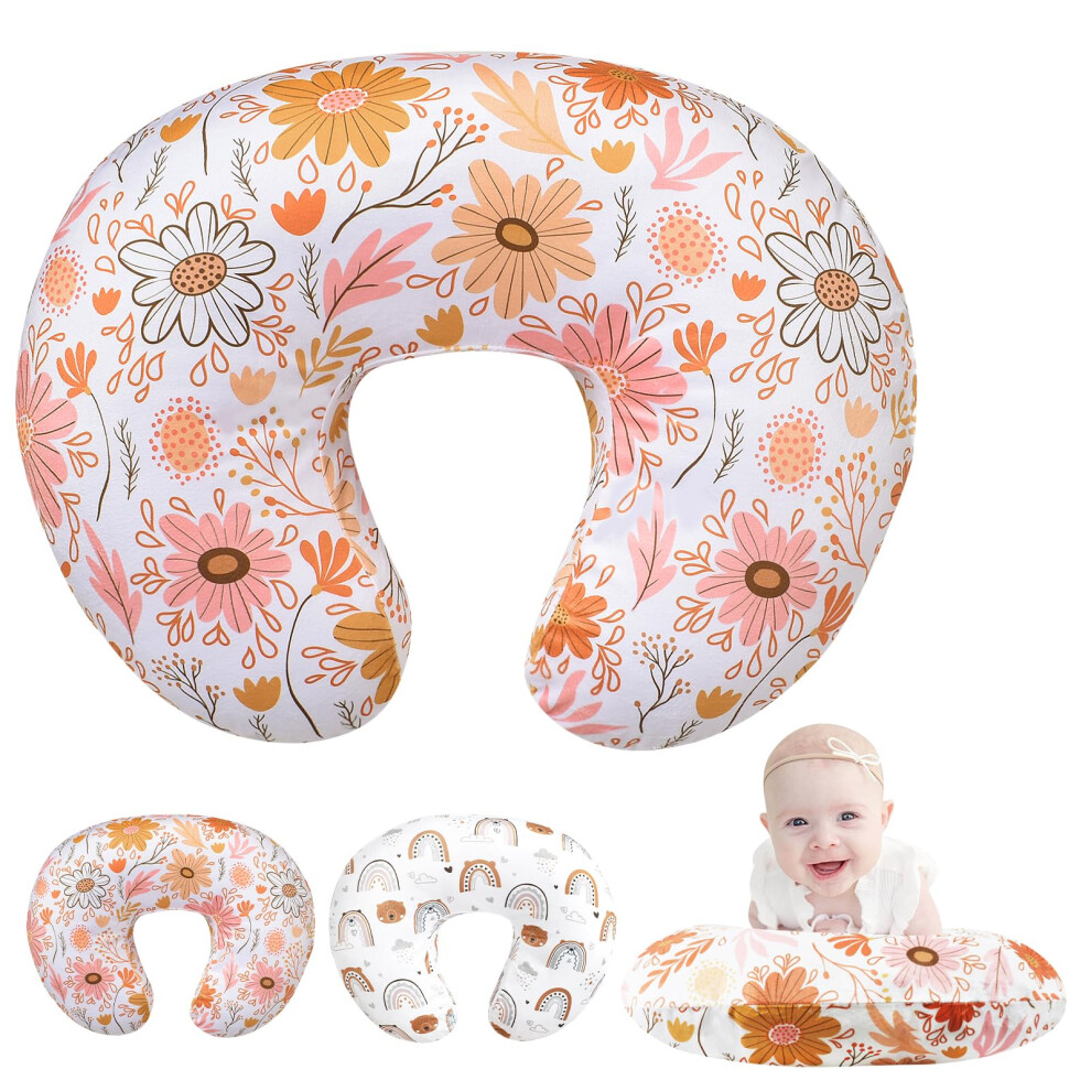 Baby Nursing Pillow Cover For Breastfeeding, Infant Removable Feeding Pillowcase Cute Pattern Newborn Slipcover Cushion Cover For Girls Boys 69 X 52Cm Saier Tbo