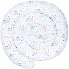 Totsy Baby XXL bed snake, bed pillow, nursing pillow, bed roll, bed guard, decorative pillow, bed border, snake XL handmade Light gray with owls 400