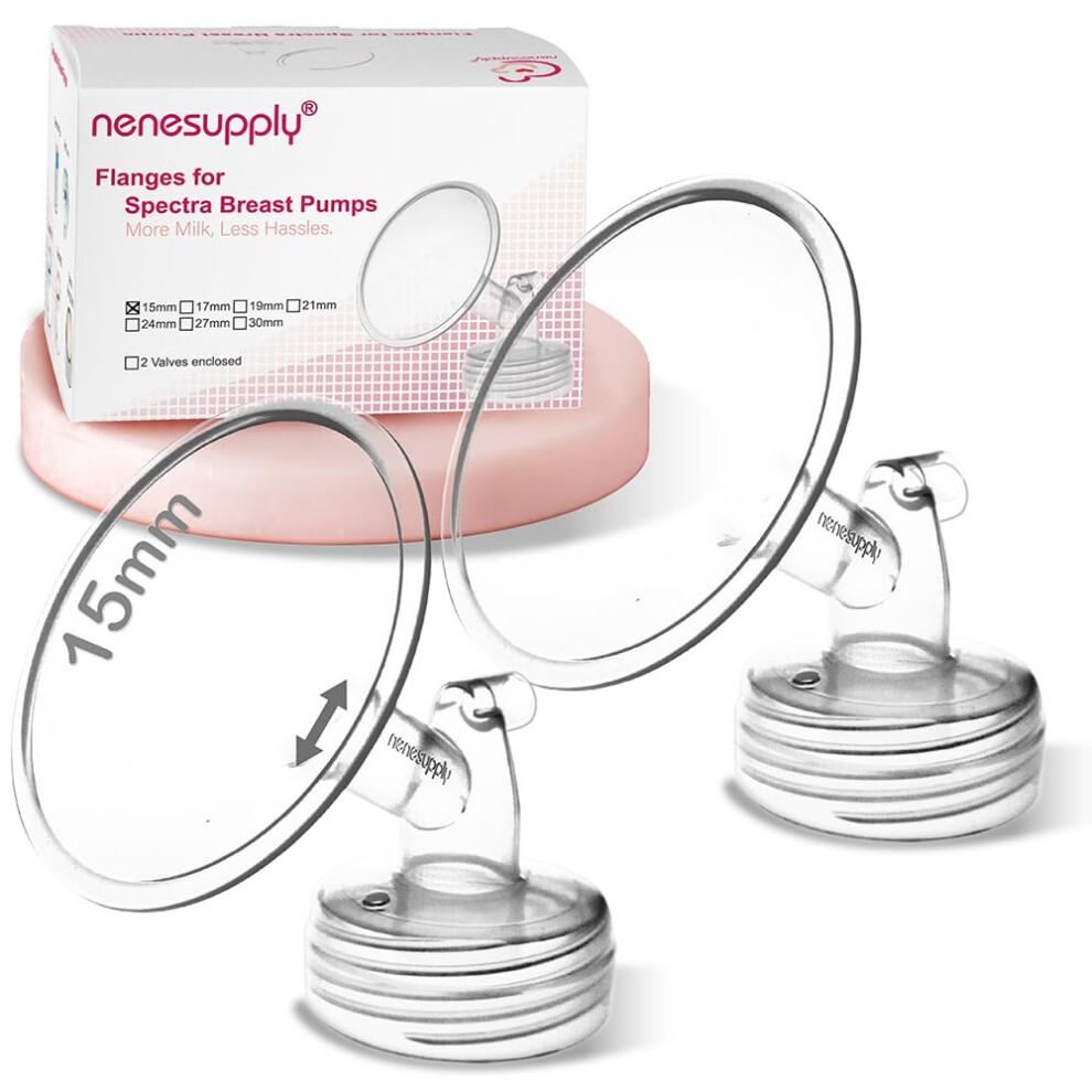 Nenesupply 15Mm 2 Pc Flanges Duckbill Valves Compatible With Spectra S2 S1 9 Plus Synergy Gold Breastpump Replacement To Spectra Pump Parts Flange