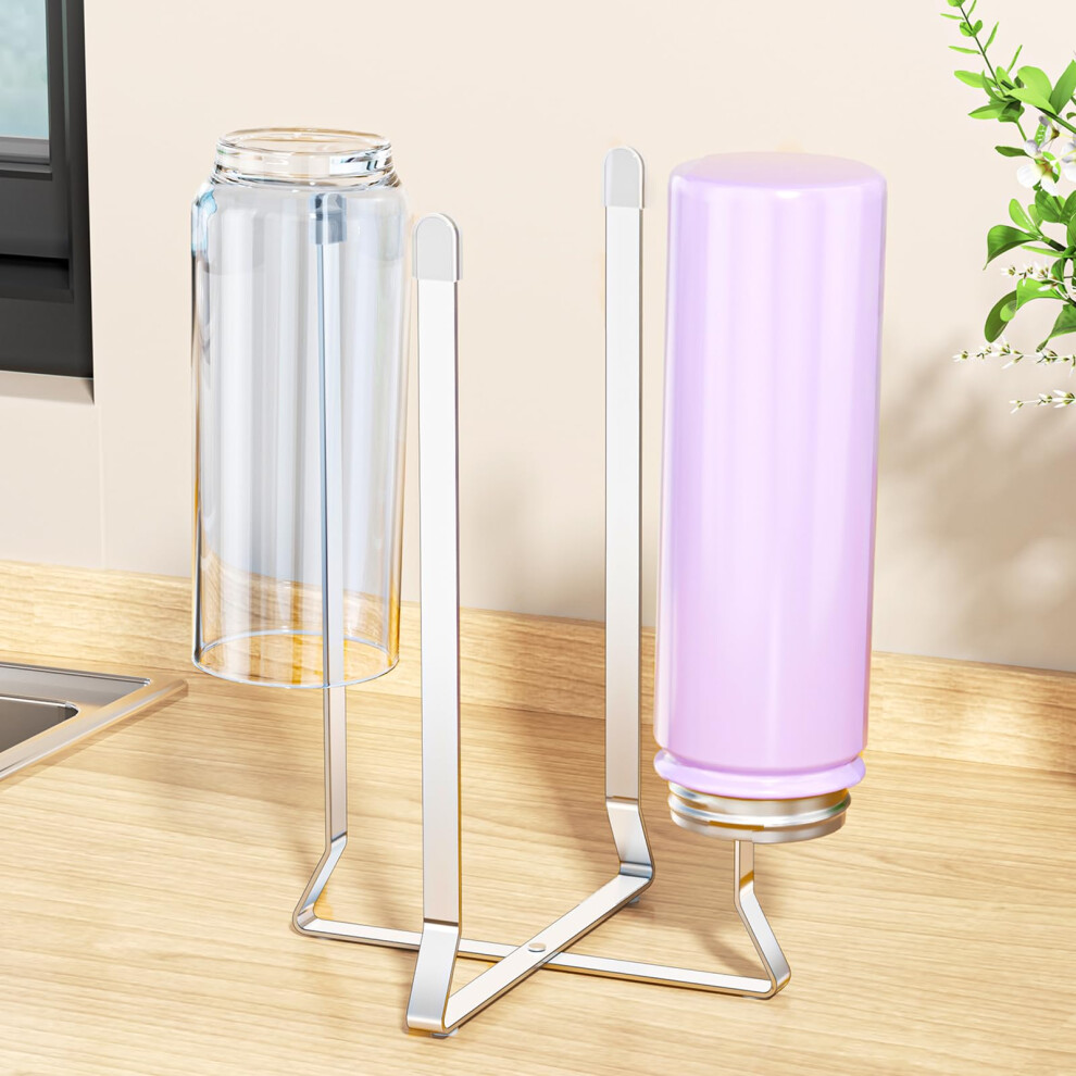 Water Bottle Drying Rack, Baby Bottle Drainer Rack, Stainless Steel Bottles Drying Rack, Collapsible Cup Dryer Rack, Kitchen Bottle Stand For Loxsun