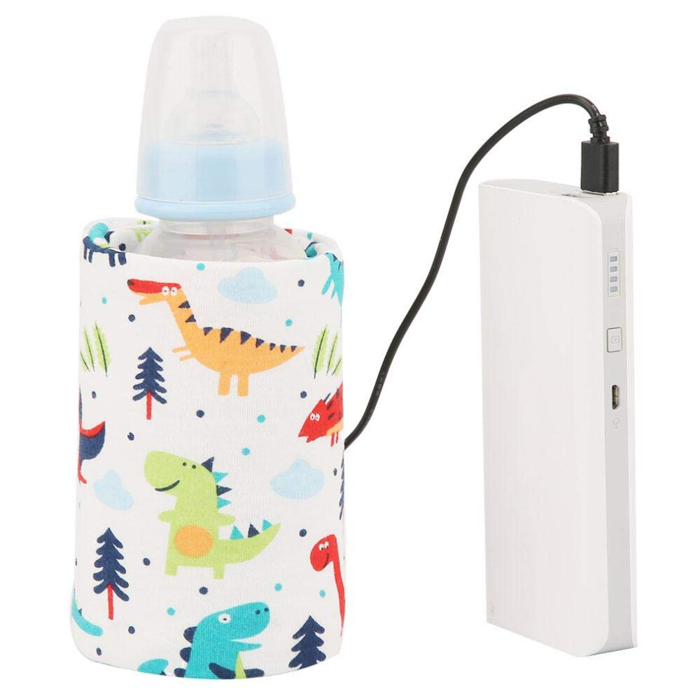 Portable Bottle Warmer Usb Milk Water Warmer Cover Travel Stroller Insulated Bag Baby Nursing Bottle Heater (Dinosaur) Viferr