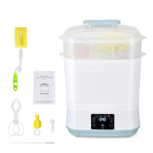 Baby Bottle Sterilizer and Dryer, 5 in 1 Electric Steam Steriliser with Clean Tool Kit, 2 Layer Baby Steam Steriliser for Baby Bottles, Pacifiers,