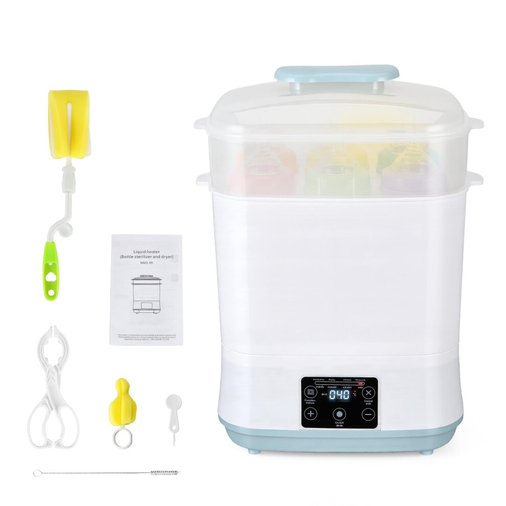 Helangel Baby Bottle Sterilizer And Dryer, 5 In 1 Electric Steam Steriliser With Clean Tool Kit, 2 Layer Baby Steam Steriliser For Baby Bottles, Pacifiers,
