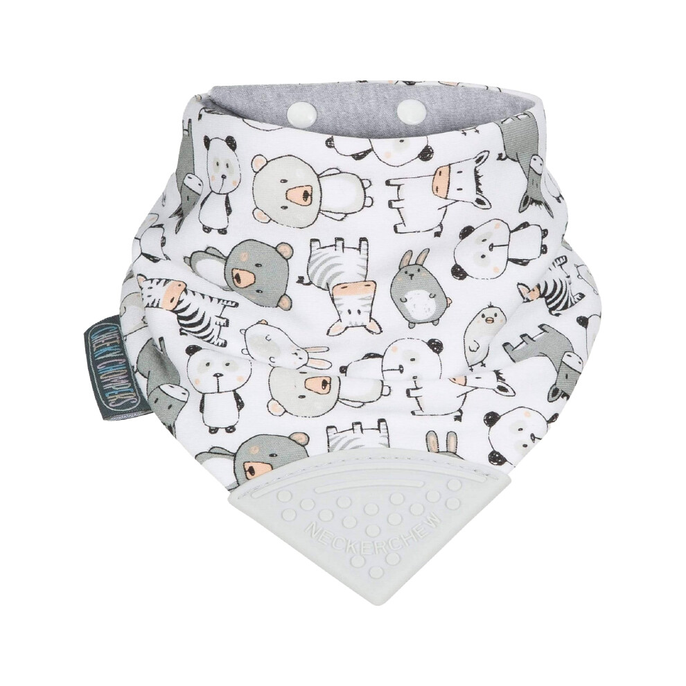 Baby Bibs With Teether | 2 Months+ Teething Bibs, Toddler Bibs | Reversible Dribble Bib & Baby Teether | Multi-Award Winning Cheeky Chompers