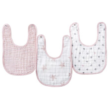aden + anais essentials Snap Baby Bib, 100% Cotton Muslin, 3 Layer Burp Cloth, Super Soft & Absorbent for Infants, Newborns and Toddlers, Adjustable