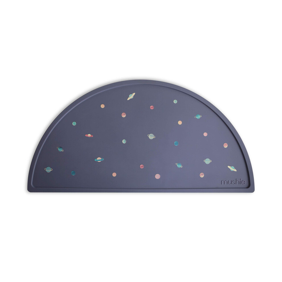 Silicone Placemat For Kids | Non-Slip Design | Material: Food-Grade Silicone | Easy-To-Clean & Stain Resistant | Bpa & Phthalate Free (Planets) Mushie
