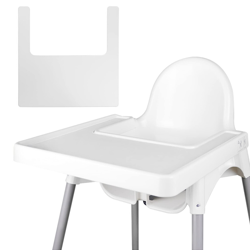 Lomgwumy High Chair Placemat, Durable For Ikea High Chair Placemat, Clean And Hygienic, Suitable For Ikea Antilop Highchai, For Toddlers And Babies (White)