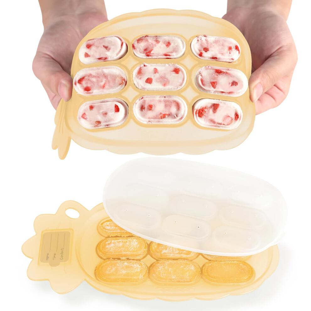 Silicone Nibble Freezer Tray -Breastmilk Teething Popsicle Mold - Baby Fruit Food Feeder Teether Tray - Baby Food Maker - Ice Cube Tray - Bpa Haakaa