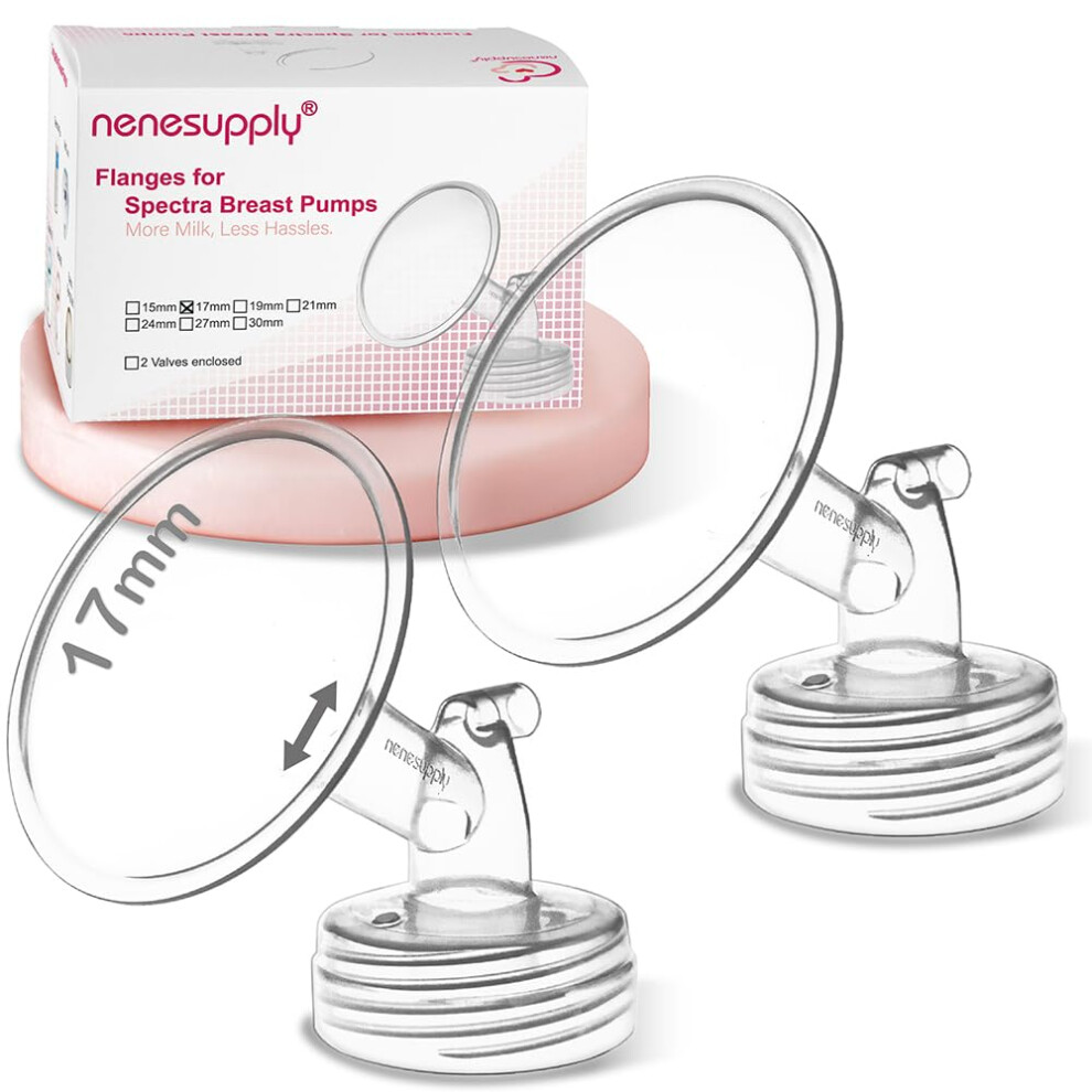 Nenesupply 17Mm 2 Pc Flanges Duckbill Valves Compatible With Spectra S2 S1 9 Plus Synergy Gold Breastpump Replacement To Spectra Pump Parts Flange