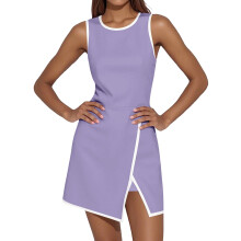 Skort Dress for Women Sleeveless Neck Athletic Workout-Purple M