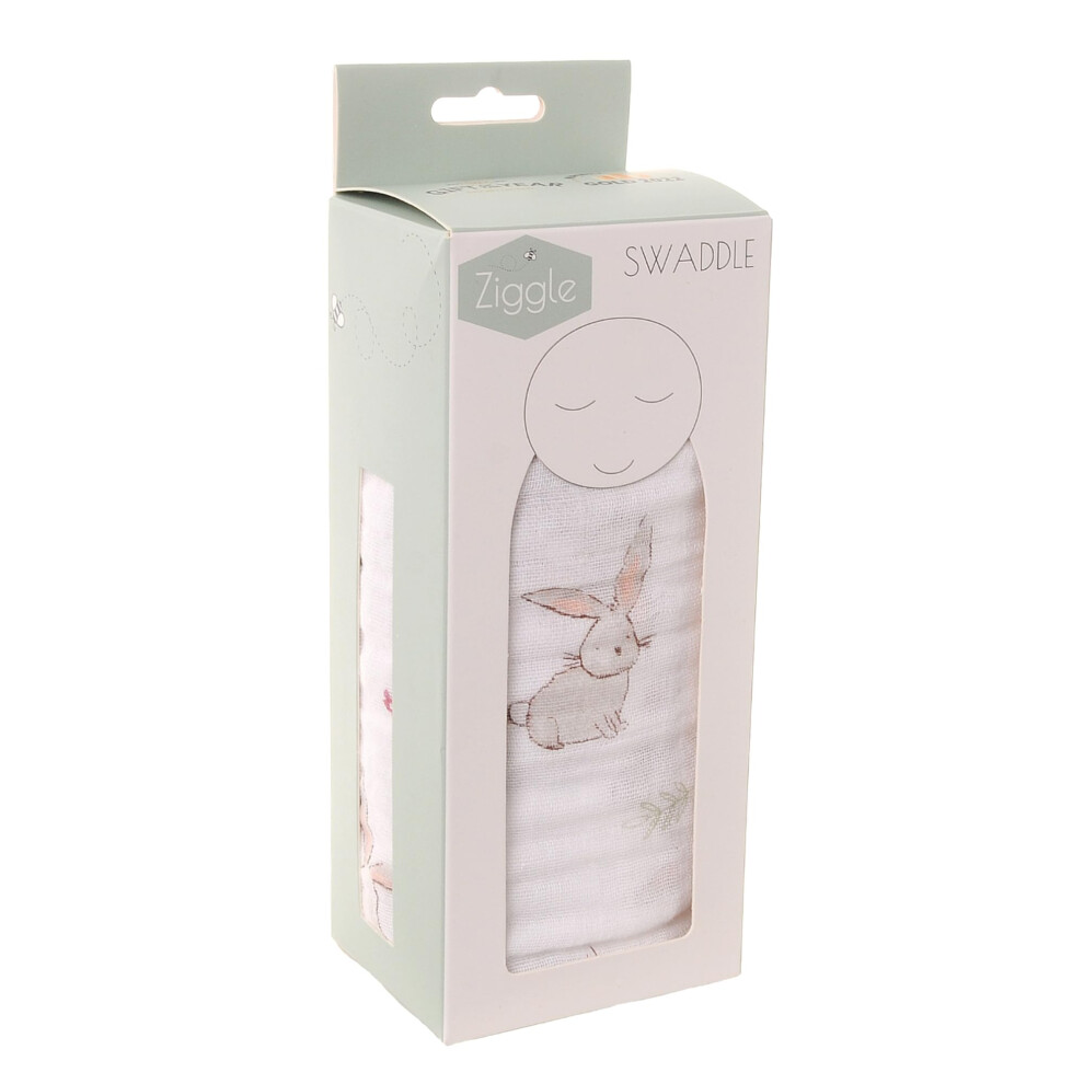 Baby Swaddle Blanket - Extra Large 120X120cm Muslin Swaddle Wrap - Soft Breathable Baby Wrap & Muslin Swaddles - Must Have Newborn Essentials & Ziggle