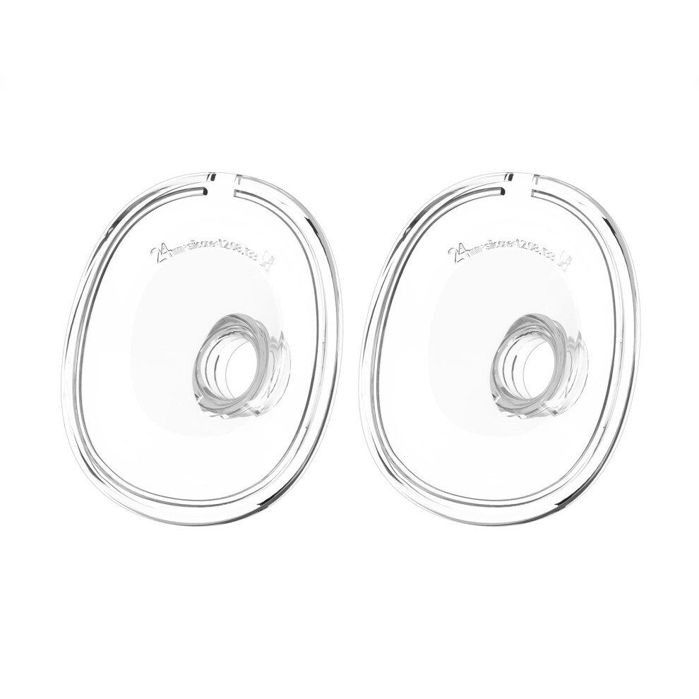 Coolle Breast Pump Parts Flange Shield 24Mm Replacement Accessories Portable Compatible With Lansinoh Ncvi Nuliie Nicegreen Life S32, 2 Pcs