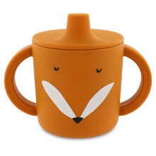 Trixie - Mr Fox Sippy Cup - 4m+ - 100% Food Grade Silicone - Orange