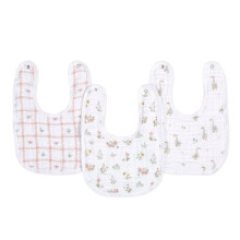 aden + anais? Essentials 3 Pack Cotton Muslin Baby Snap Bibs Country Floral