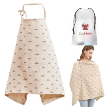Breastfeeding Cover Muslin Baby Breast Feeding Cover for Mum Infant Stroller Nursing Cover Soft 360? Coverage Breathable Lightweight Apron for Privacy