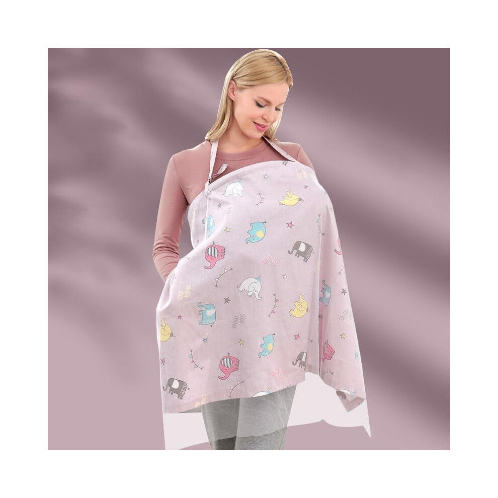 Breastfeeding Cover For Mum, Nursing Cover With Two Layers Of Fabric, For Stroller Dhsun