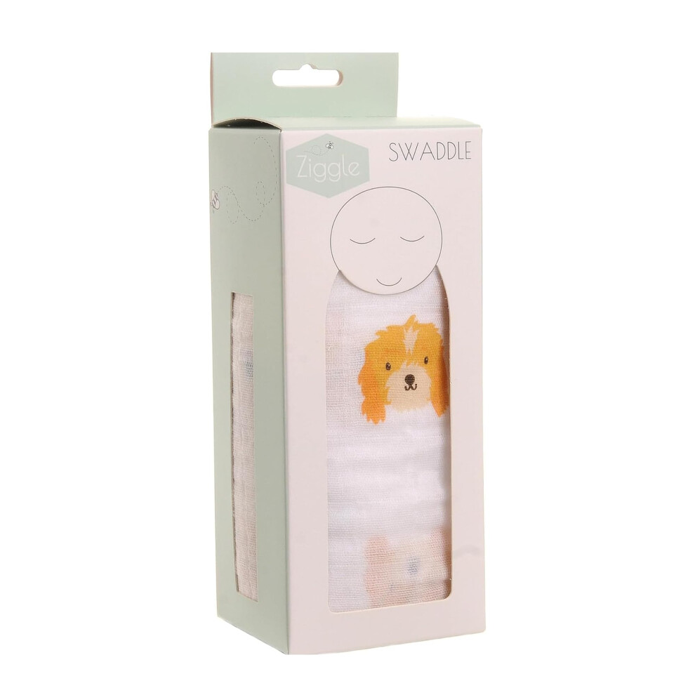 Baby Swaddle Blanket - Extra Large 120X120cm Muslin Swaddle Wrap - Soft Breathable Baby Wrap & Muslin Swaddles - Must Have Newborn Essentials & Ziggle